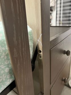 Gray Wood Dresser with Drawer Chest