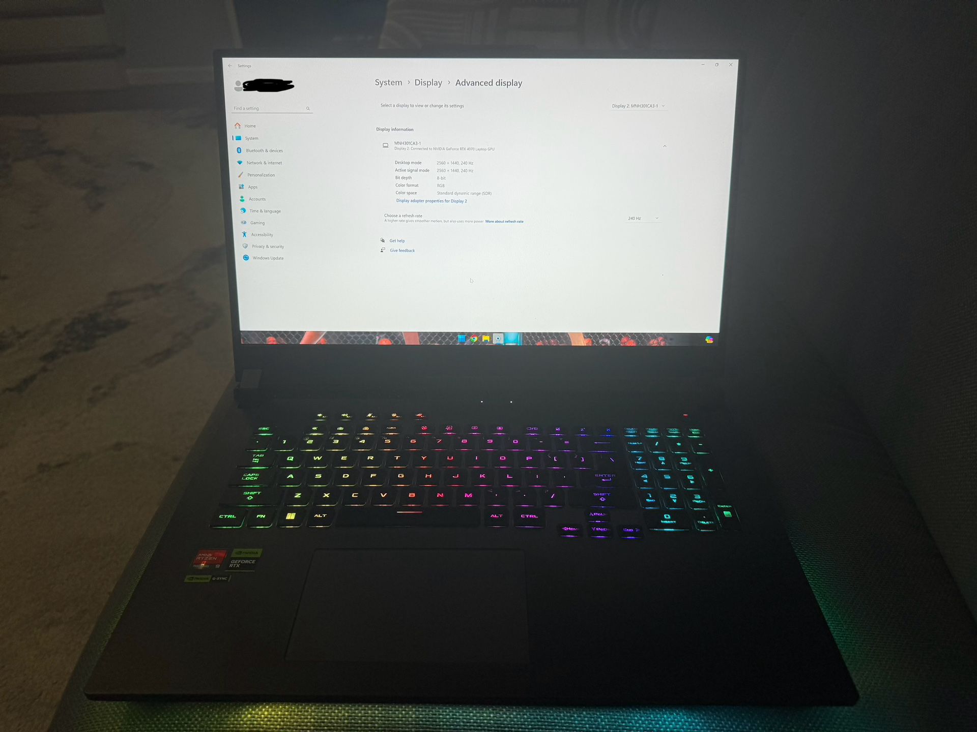 4070 Asus Gaming Laptop