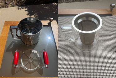 Kitchen Gadgets Bundle – Flour Sifter, Apple Slicer & Glass Tea Cup with Infuser
