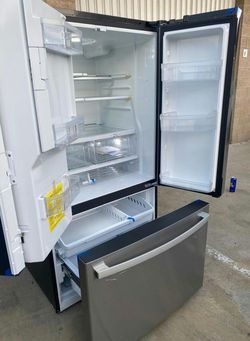 GE Stainless Steel French Door Fridge - Excellent Condition, EnergyStar