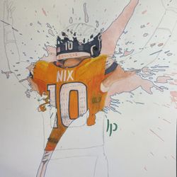 Bo Nix Broncos Splash Art