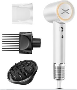 Hair Dryer,150000 RPM High-Speed Blow Dryer 500 Millions Negative Ionic Care Hair Dryer for Fast Drying, 51dB Low Noise Thermo-Control Hairdryer Nozzl