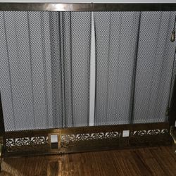 Vintage Brass Fireplace Screen