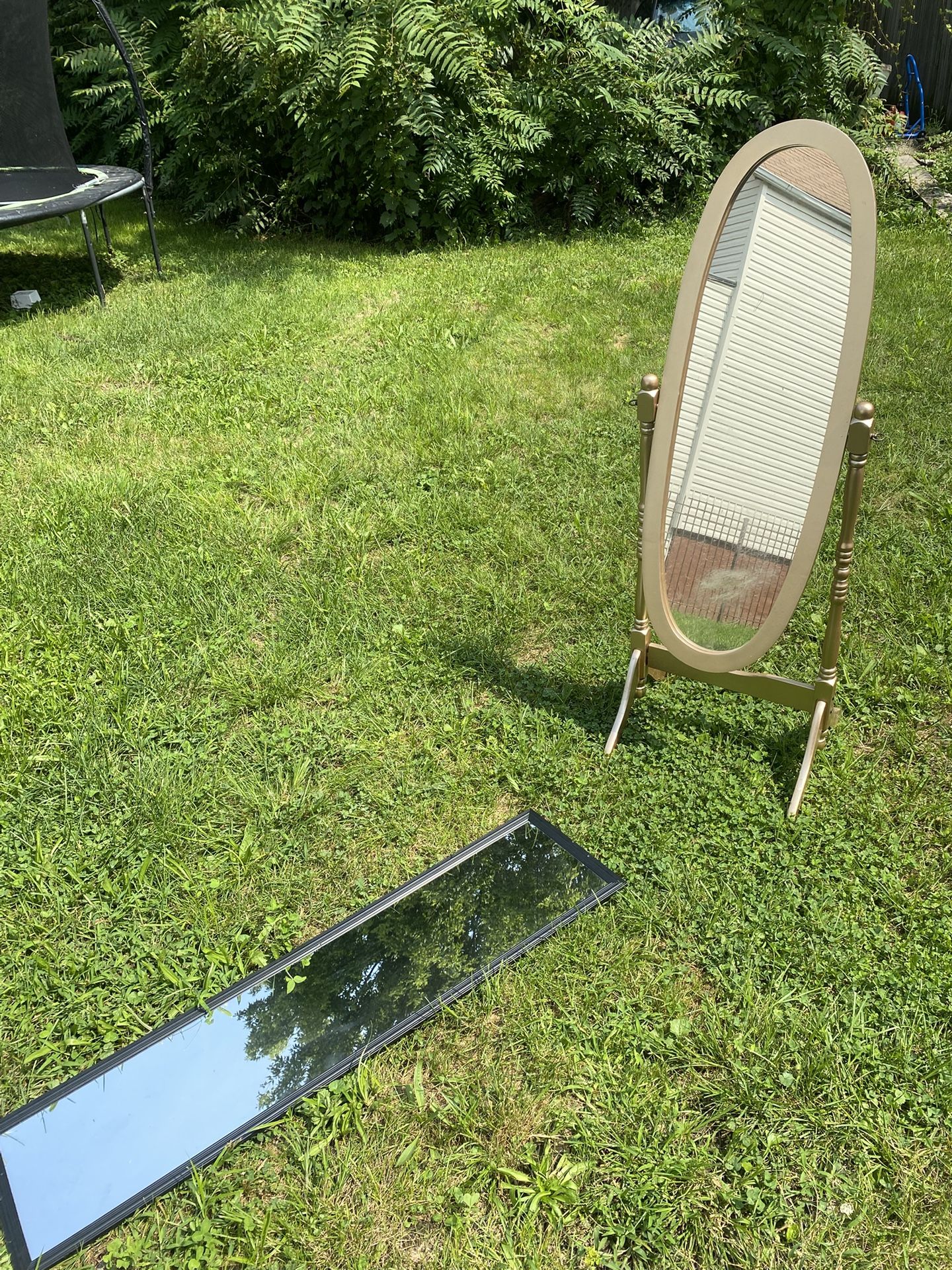 Two long mirrors