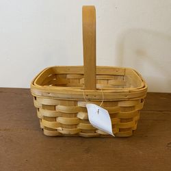 Darice, 8.5 inch, Wood Country Basket with Fixed Handle,