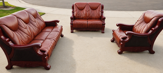 Genuine Leather Sofa $550 • Loveseat $400 • Chair $250 • OBO
