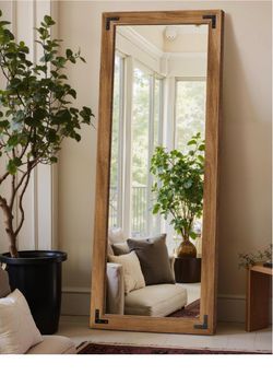 Wood framed mirror