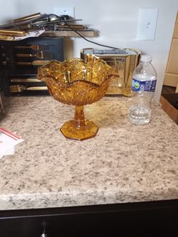 Heavy Vintage Compote Pedestal Vase