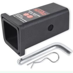 TOPTOW 64028HP Trailer Hitch Adapter 2-1/2" To 2" Hitch Reducer Sleeve Carbon Steel, 5/8 Inch Pin & Clip Included