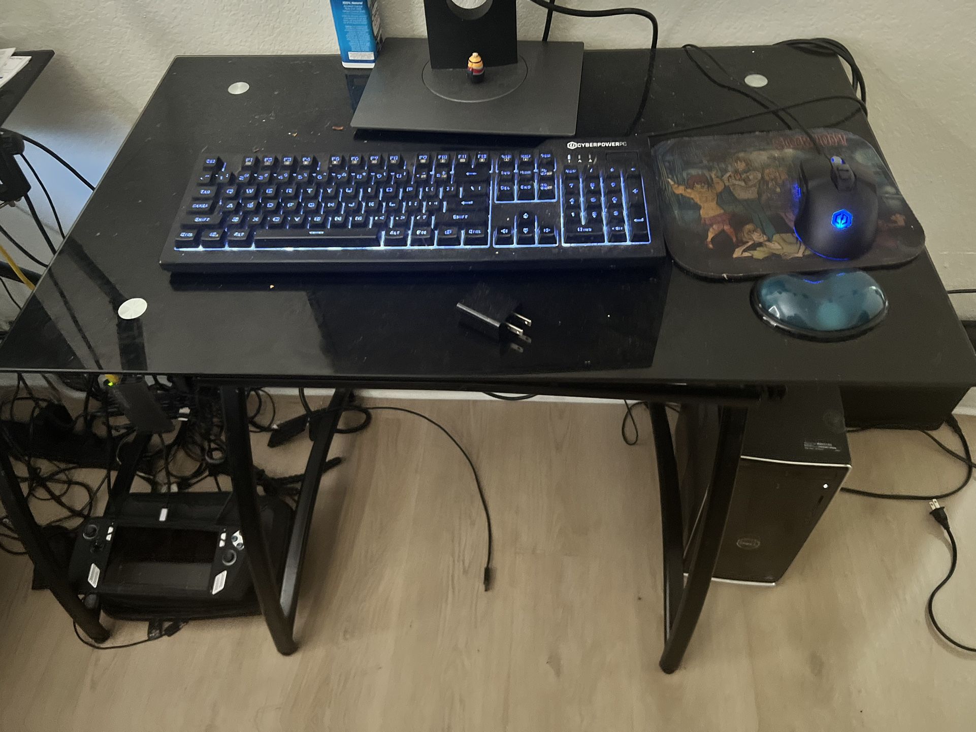 Black Glass Desk