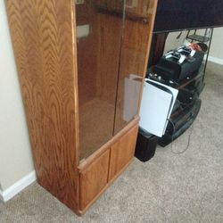 Wooden Gabinet With Glass Doors