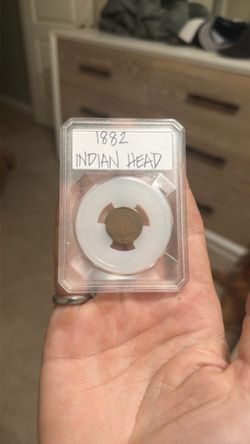 1882 Indian Head Penny in Coin Slab