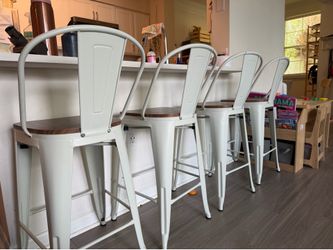 Farmhouse metal bar stools