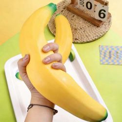 Jumbo 18-Inch Banana Squishy Toy – Ultimate Jumbo Stress Reliever!