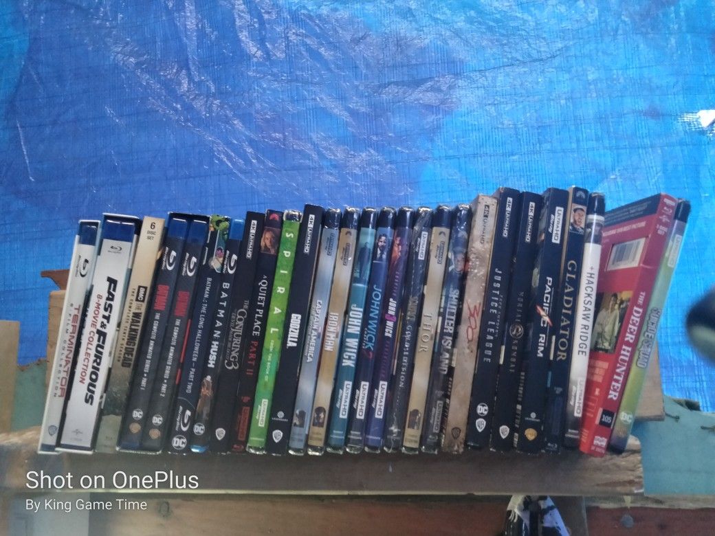 4k + Blu-Rays (Way too Many To List) $15 Unopened 4ks Or (2/$25 Or 3/$30 Or $5/45) Used 4k $10 Seasons $15 WD And $25 Batman as