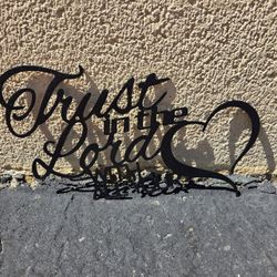 Trust in the Lord Small Metal Wall Sign