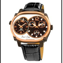 JOSHUA & SONS JS-29-03 DUAL-TIME MULTIFUNCTION MEN'S WATCH 