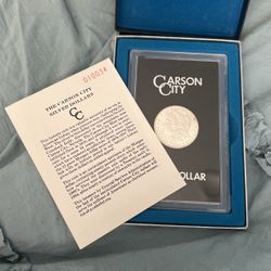 SUPER RARE CARSON CITY US MORGAN SILVER DOLLAR NEGOTIABLE