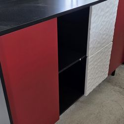 New 47" Buffet Cabinet with Storage, Modern Coffee Bar, Kitchen Cabinet