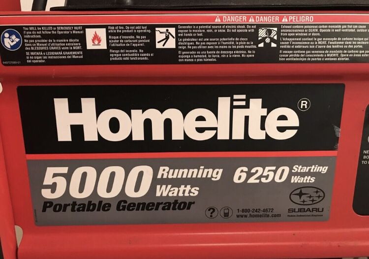Homelite generator