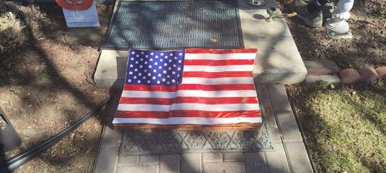 Handmade Wooden American Flag