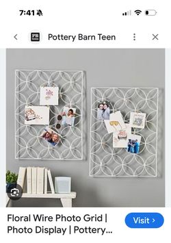 Pottery Barn Teen Two metal photo holders