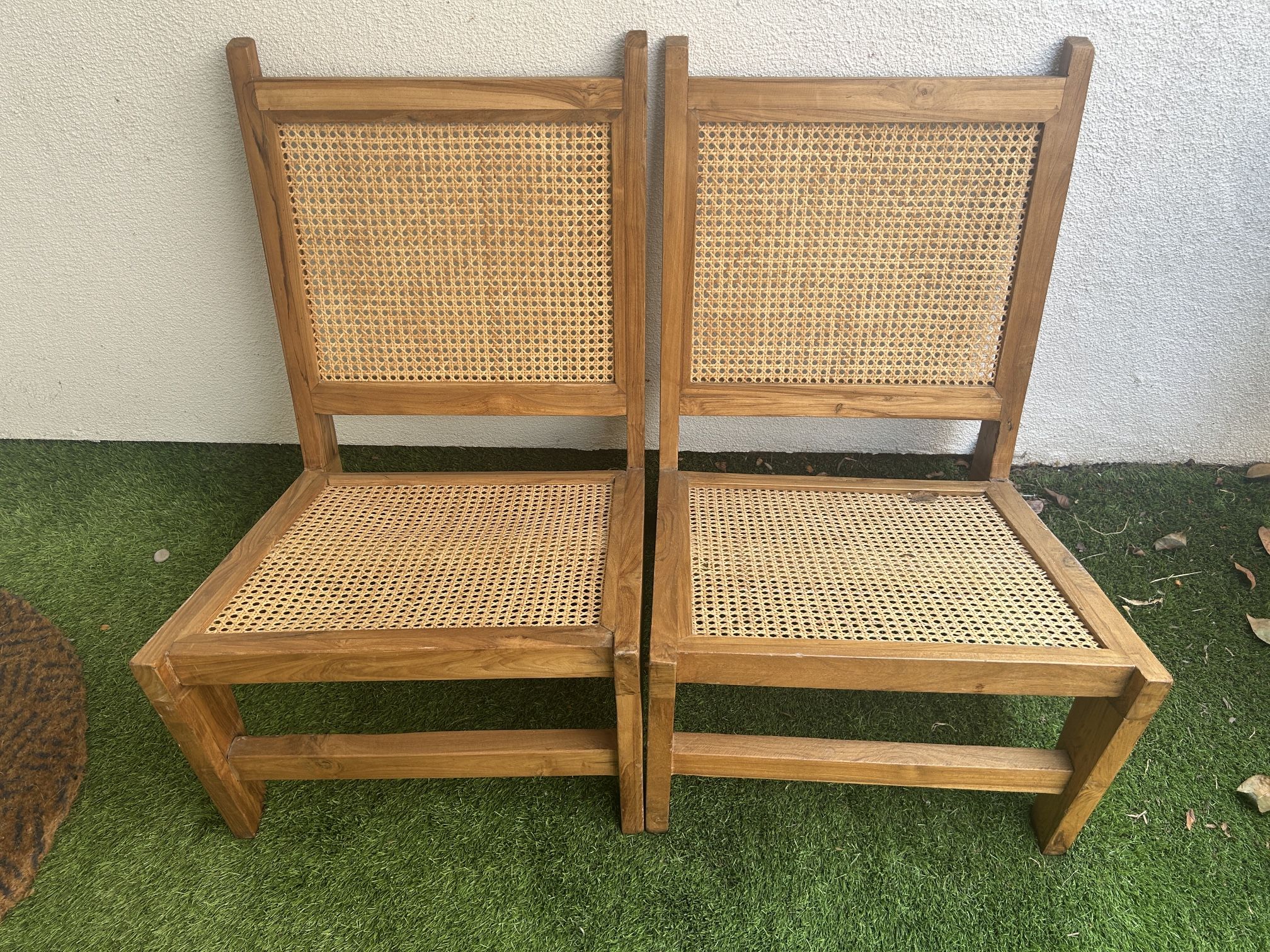 Pierre Jeanneret-Style Cane Chairs (Vintage Reproductions)