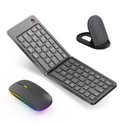 Bluetooth / wireless folding portable keyboard, mouse and charger