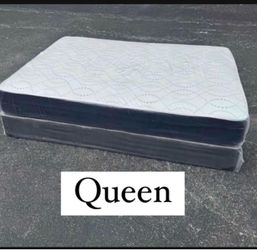 Queen Size Mattress + Box Spring Combo – New in Plastic 📦