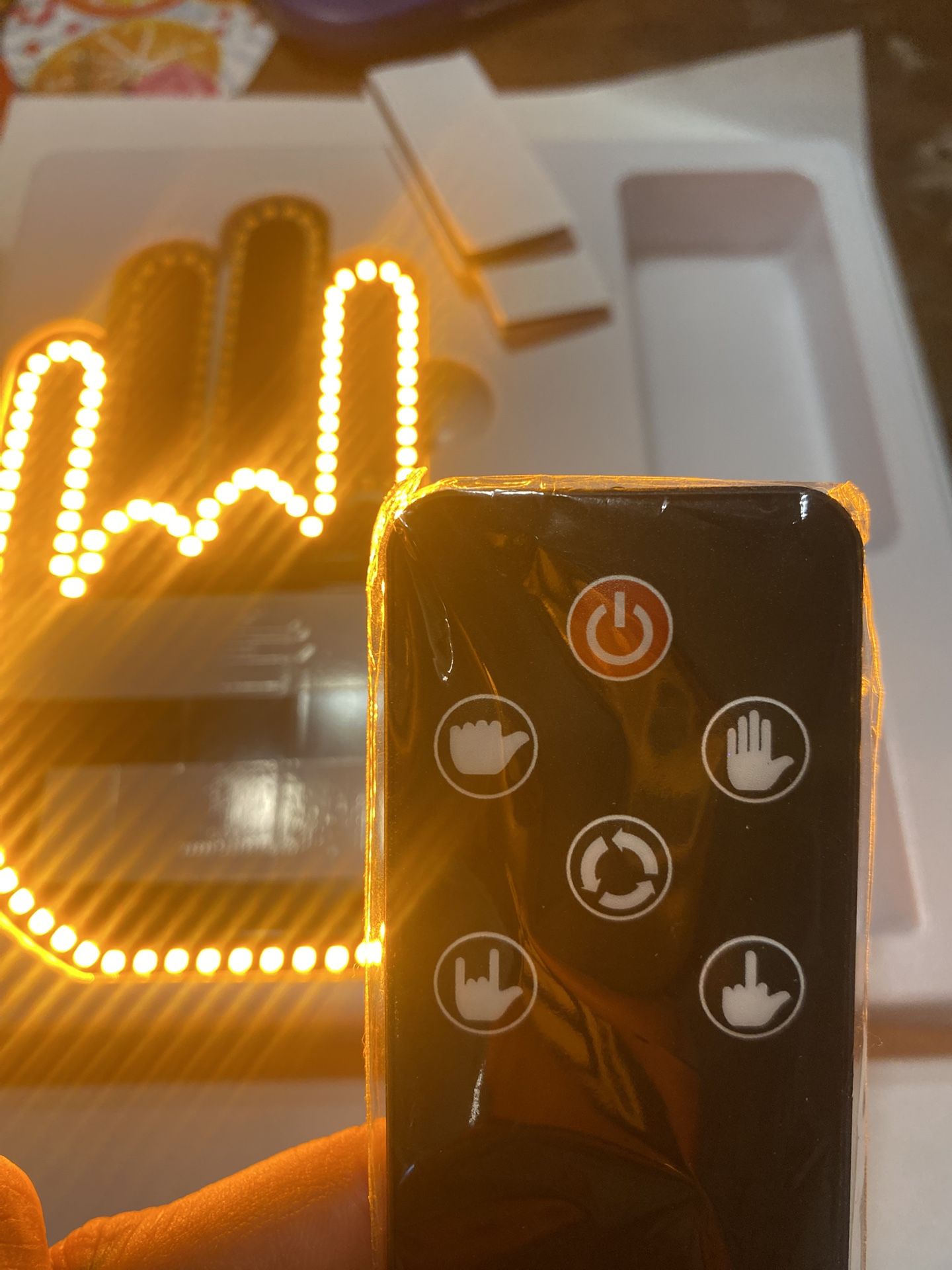 Rear Windshield Hand gestures Led