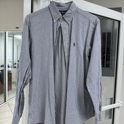 Polo Ralph Lauren Seersucker Men’s Button Down (L) some defects 