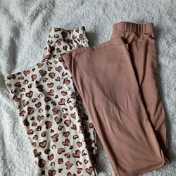 Girl's Flare Leggings Set Of 2 Size 7/8