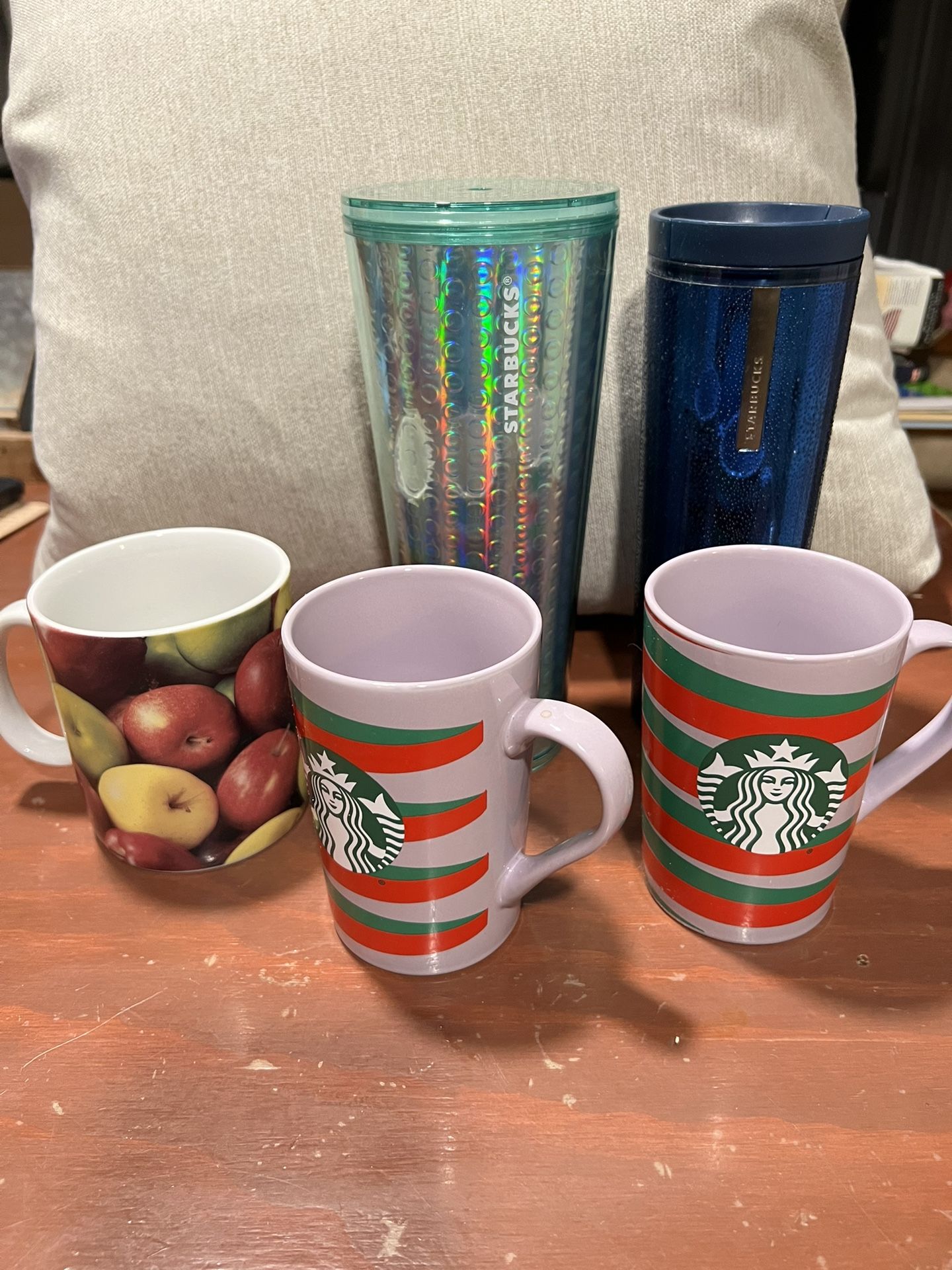 Starbucks-Lot of 5 mugs and Tumblers