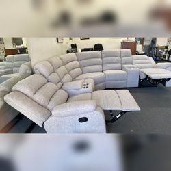 Sectional recliner sofa with 2 Consoles Manual