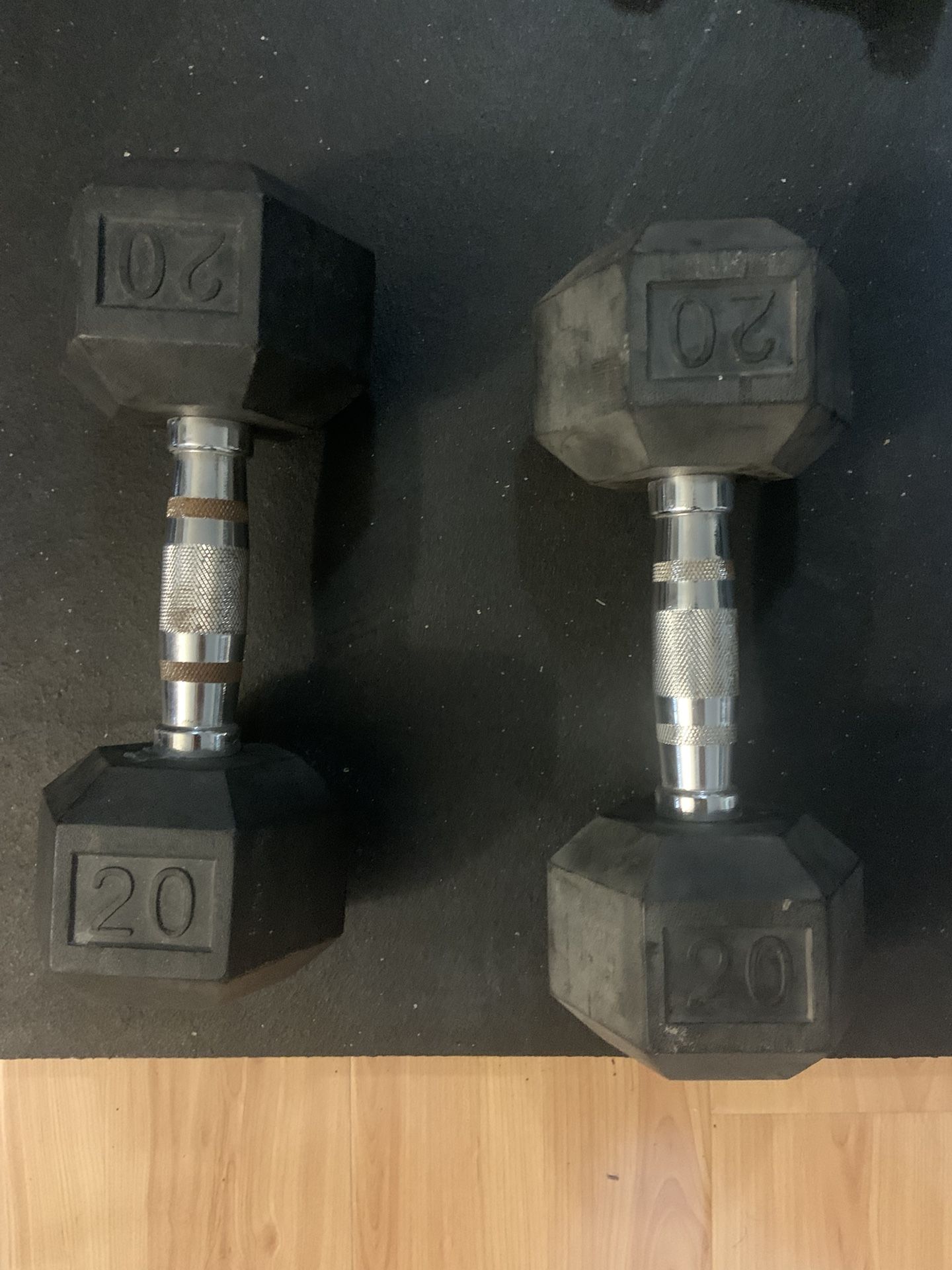 20 lb hex dumbbell pair