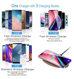 LAUMOX 10W Wireless Charger,Qi Fast Wireless Charging Pad for Samsung Galaxy S10/S10+/S9/S9+/S8/S8+/S7/S7 Edge/Note9/8,7.5W Compatible iPhone Xs/Xs M