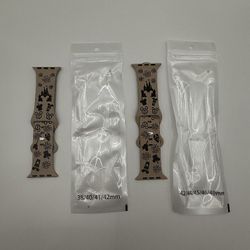 Silicone Apple Watch Mocha/Black Band Strap. 