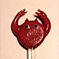 Vintage glass Red Crab stir sticks