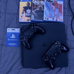 PS4 Slim Bundle – 2 Controllers + 3 Games + $25 Gift Card 🎮