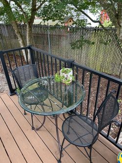 Glass Patio table with chairs