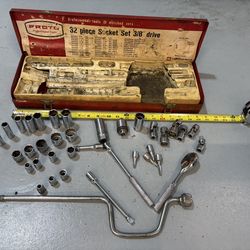 Vintage Proto 32 Piece Socket Set 3/8” Drive