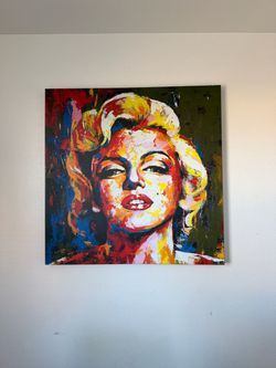Extra Large Marilyn Monroe Painted Portrait – $35