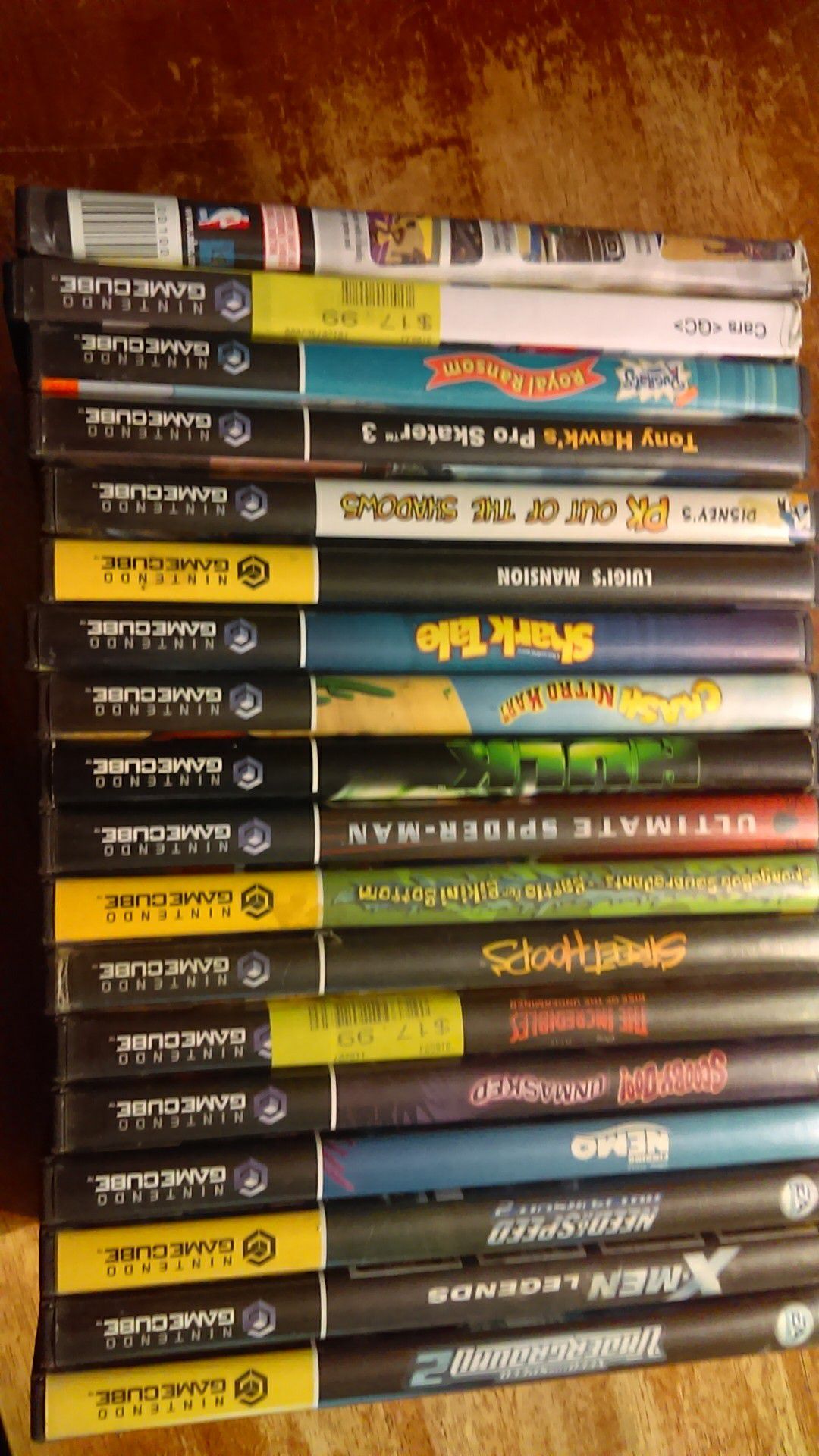 18 Gamecube games for sale.