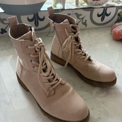 Pink Combat Boots