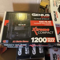 New Genius Audio Xtreme Super Compact 4-Channel 1200w Max Power Amplifier  $140 Each 