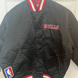 Chicago Bulls Satin Starter Jacket Mens XL ‘90s