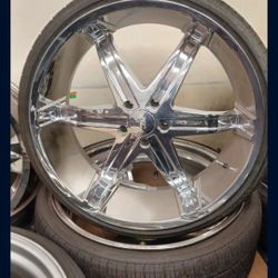 24 inch rims brand new tires 5 / 127
