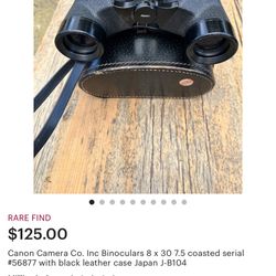 Binoculars Canon Serial Number 6243