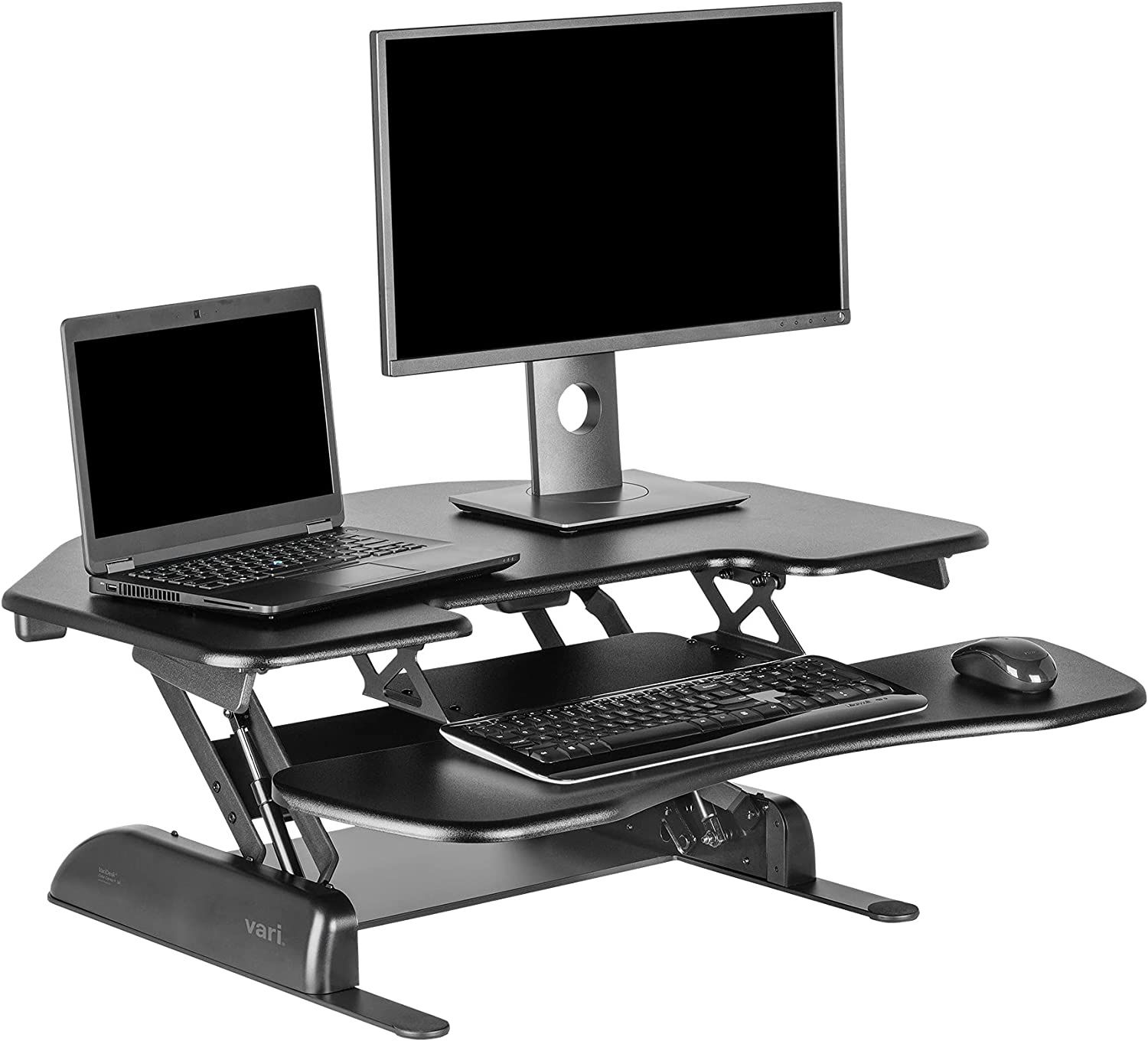 Standing Desk Converter for Dual Monitors - Varidesk Cube Corner 36