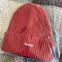 Supreme Overdyed Wide Ribbed Beanie Red